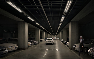 超市地下车库采用LED雷达感应照明灯的优势